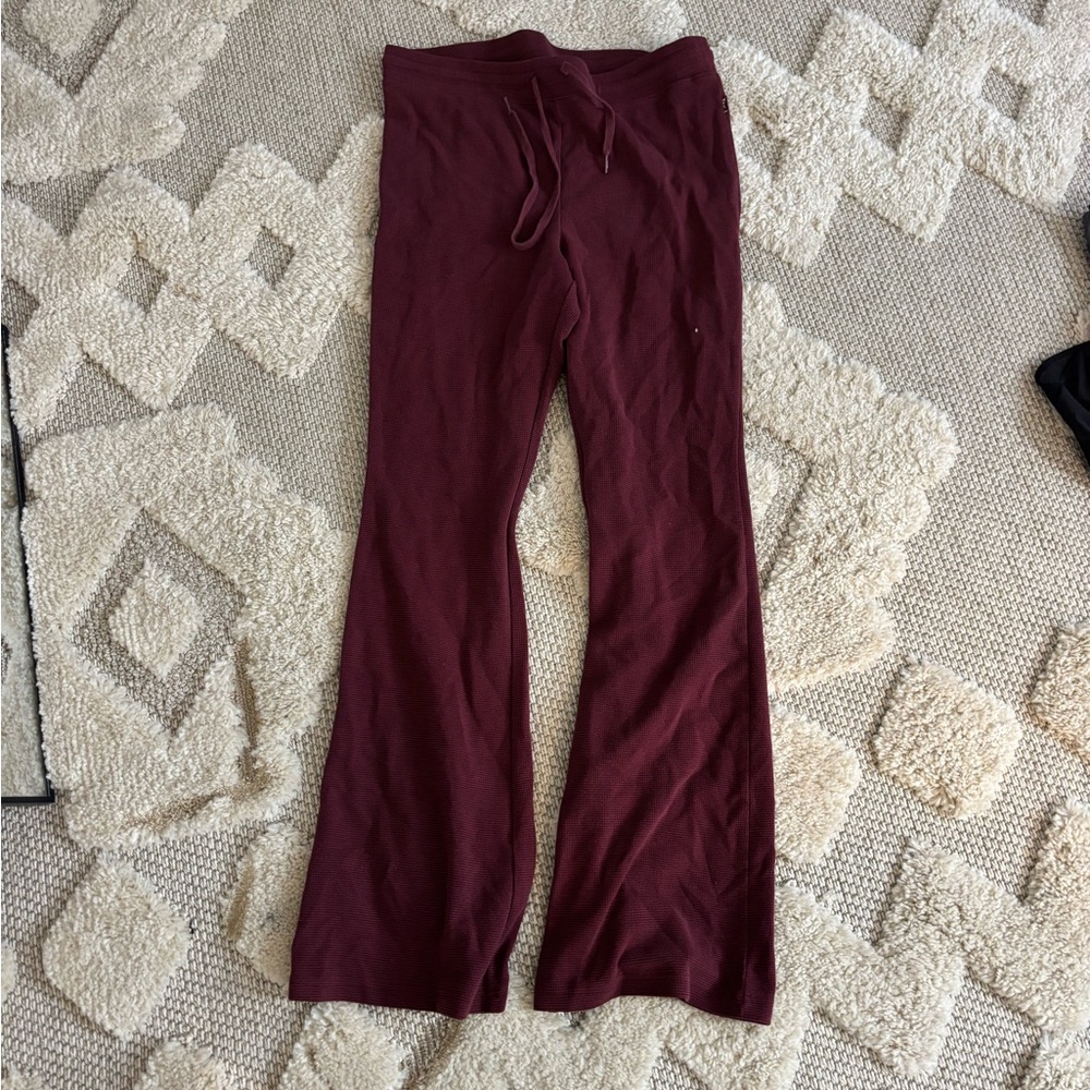 TNA Maroon Textured Pants